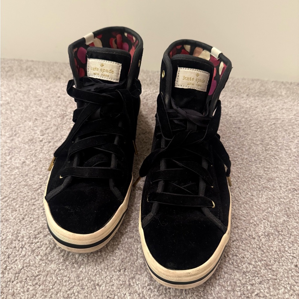 Kate Spade Black High-Top Sneakers
